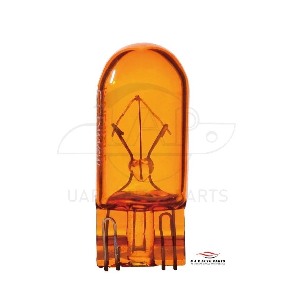 T10 Amber Halogen Wedge Light Bulb for Multiple Vehicles (12V)