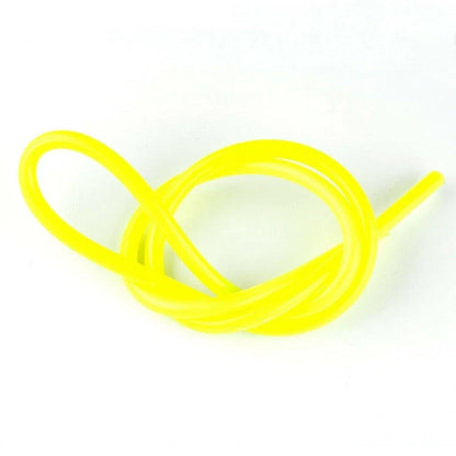 1 x Motorcycle Fuel Hose Replacement Yellow Tube Flexible Clamp 1m Pipes