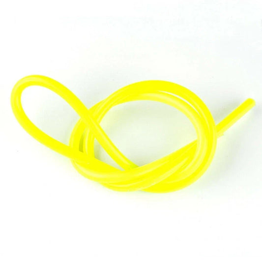 1 x Motorcycle Fuel Hose Replacement Yellow Tube Flexible Clamp 1m Pipes
