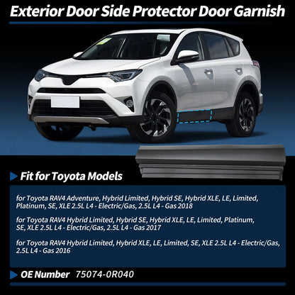 Rear Left Door Lower Trim Garnish for Toyota RAV4 (2016–2018) 75074-0R040