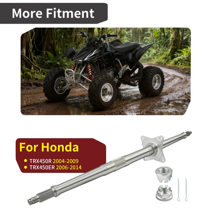 Rear Wheel Axle Shaft & Nuts for Honda TRX450R TRX450ER (2004–2014)