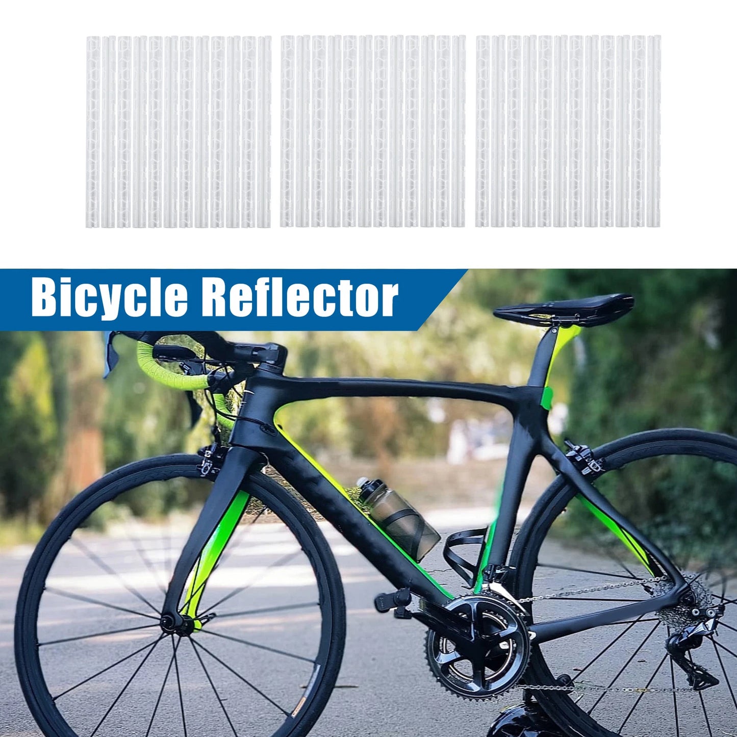 36 Pcs Reflective Bicycle Reflectors for Bike (ABS White)
