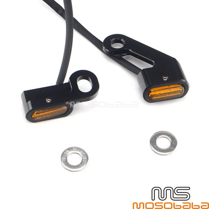 E4 Amber Mini LED Turn Signal Lights for Harley-Davidson Dyna