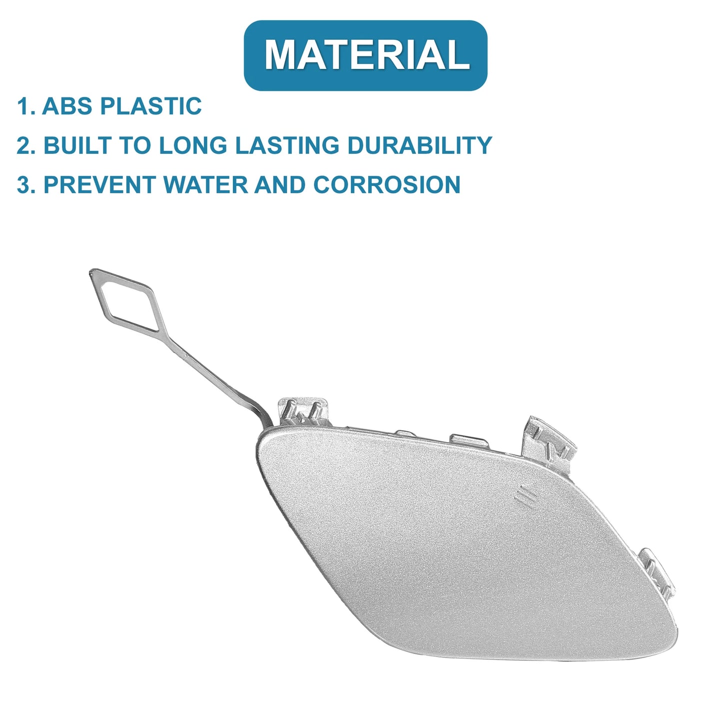 Tow Hook Cover for Mercedes-Benz E250 (2014–2015) Silver Tone