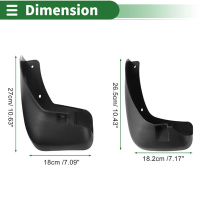 Mud Flaps Splash Guards for Chevrolet Captiva (2009–2019) W/ Mounts