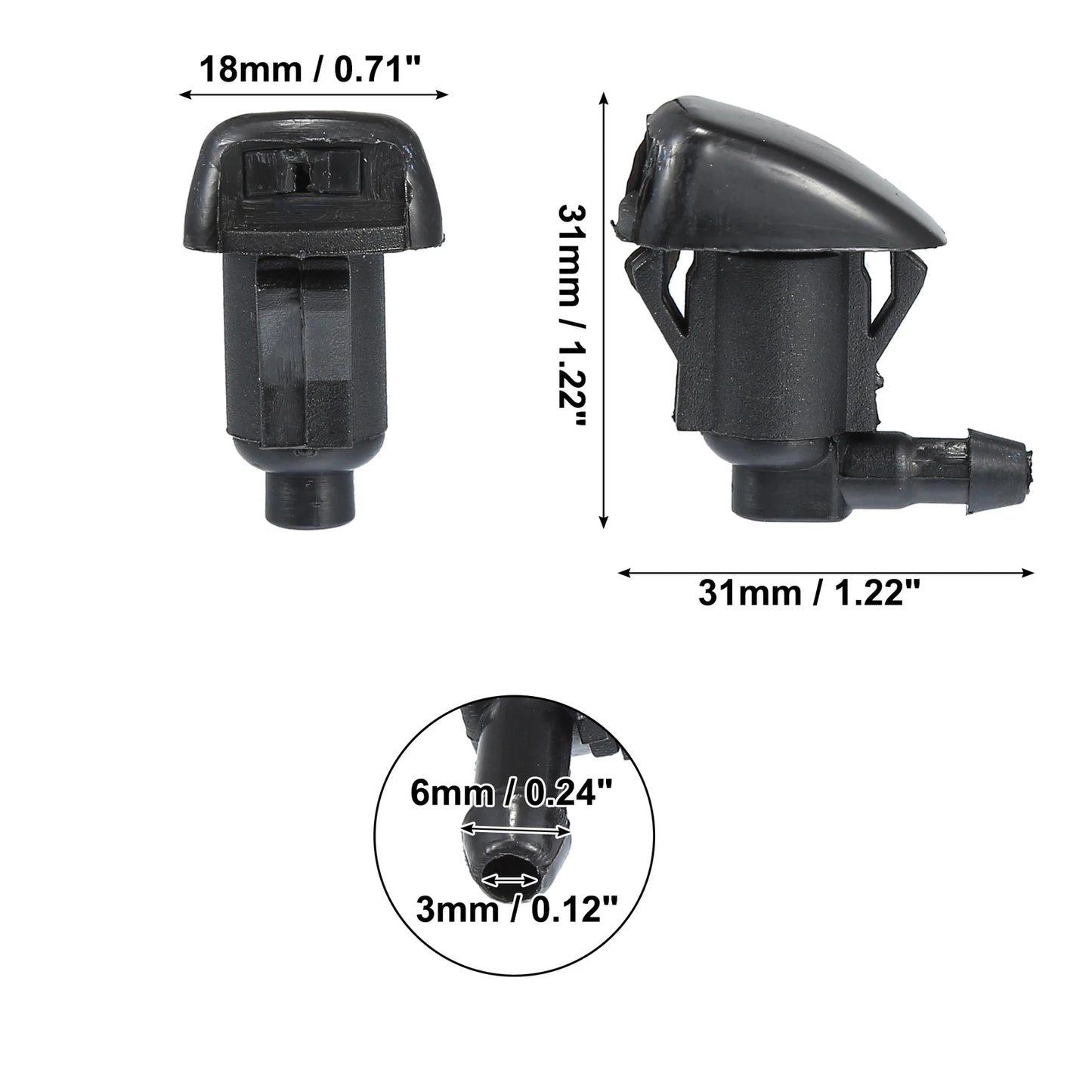 Washer Spray Jet Nozzles for Toyota Tacoma (2005–2015)