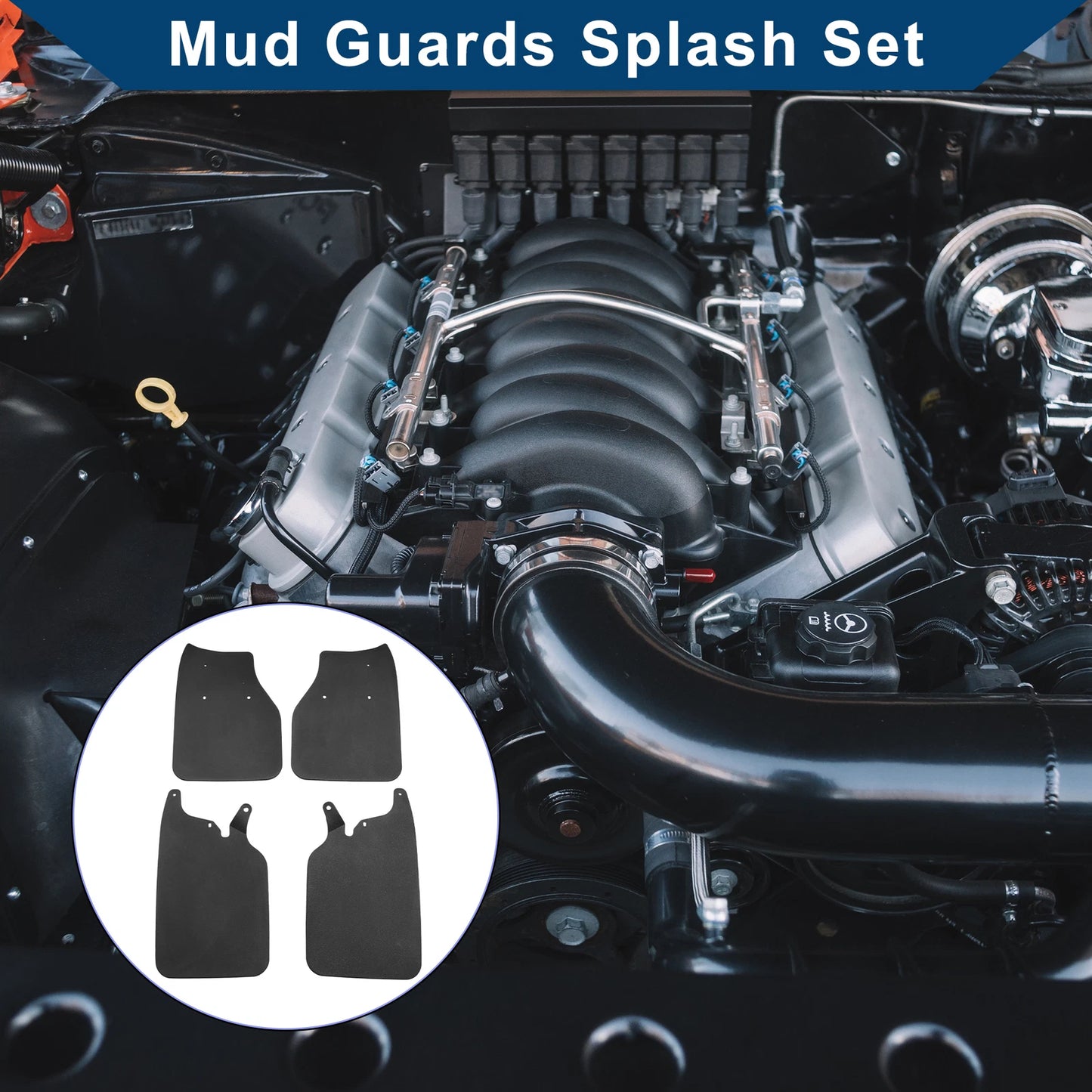Set of 4 Mud Flaps Splash Guards for Toyota Hilux Vigo (1988–1994)