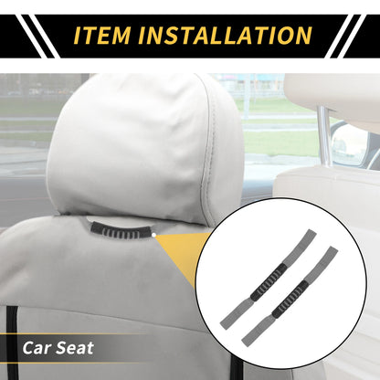2 Pcs Headrest Grab Handles for Jeep Wrangler (2007–2018) Gray