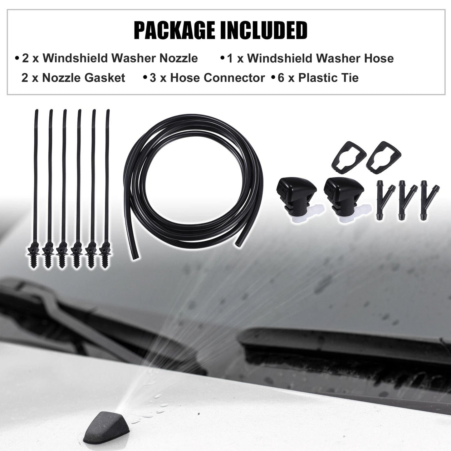 Set of 2 Windshield Washer Nozzles for Dodge Durango (2011–2023) No. 5182367AA