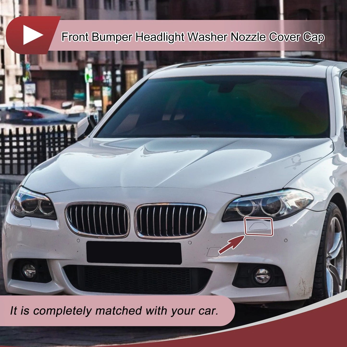 Front Left Bumper Trim Nozzle Cover No. 51118056613 for BMW 320i (2012–2019)