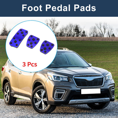 3 Pcs Foot Accelerator Pedal Covers for Subaru Forester (2006–2018) Blue