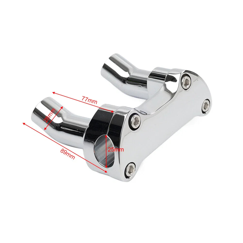 3.5" Chrome Handlebar Risers Clamp for Harley Dyna Softail Sportster