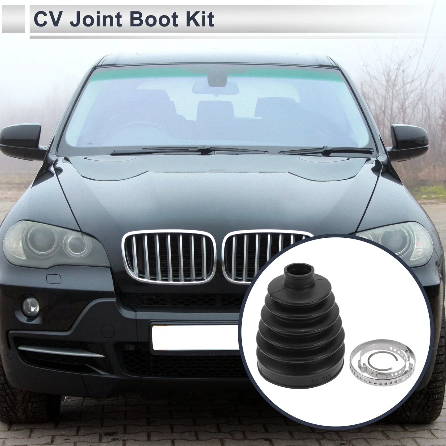 Outer CV Joint Boot Kit with Clamps for BMW X5 (2007-2013)