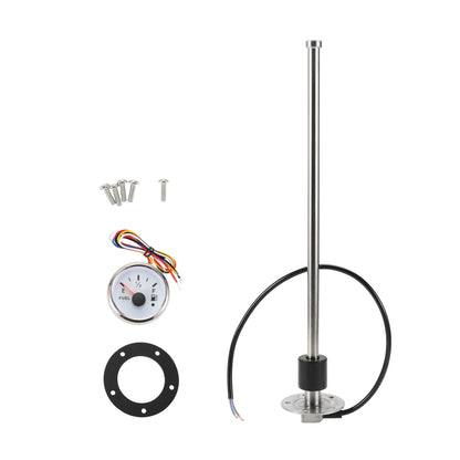 Fuel Sending Unit and Gauge Kit 0-190 Ohm for Boat Car Truck (0-190)