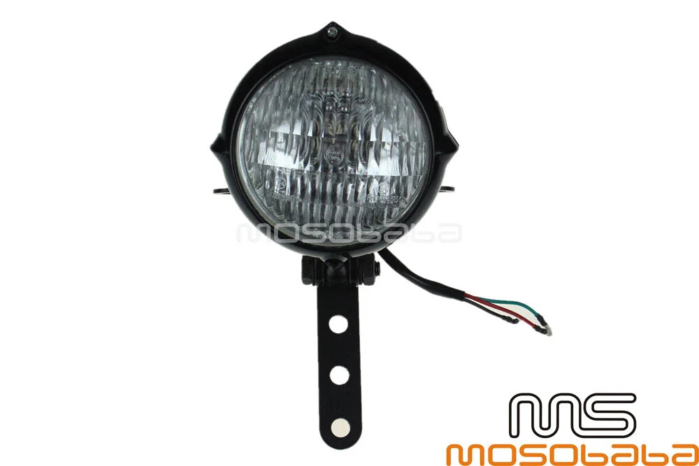 Black Adjustable Headlight Mount Bracket for BMW Harley Sportster Chopper Bobber
