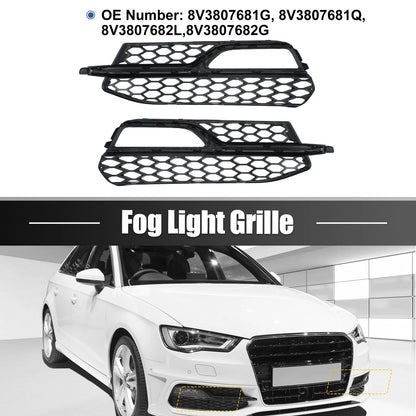 Pair Fog Light Grille Cover for Audi A3 S-Line (2014–2016)