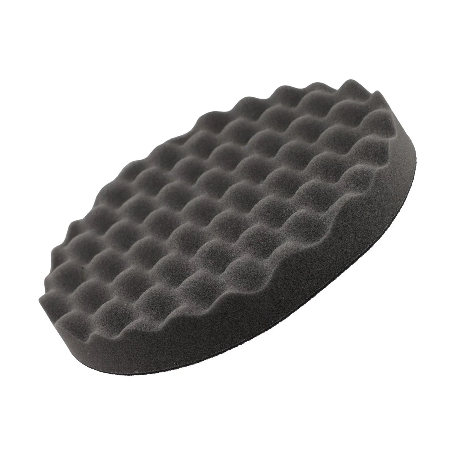 2 x Black Round Foam Compounding Polishing Pad Single Sided Flat Back