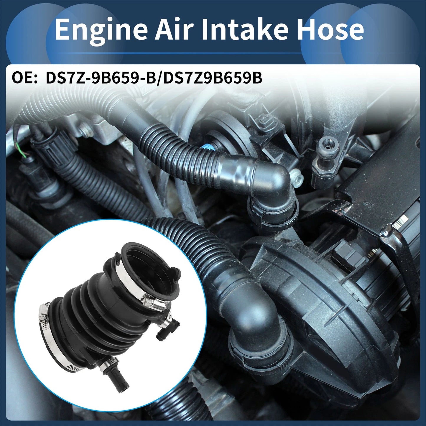 Engine Air Intake Hose for Ford Fusion (2013–2020) No.DS7Z-9B659-B Rubber