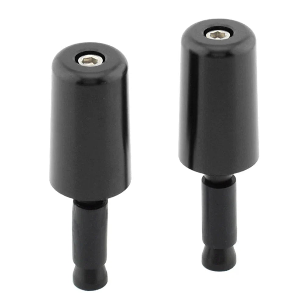 Black Handlebar Hand Grips & End Caps for Universal Motorcycle