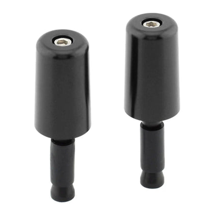 Black Handlebar Hand Grips & End Caps for Universal Motorcycle