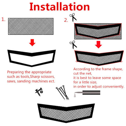 Universal Rhombus Aluminium Car Grille Mesh Cover Tuning Grill Net 40x13"
