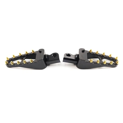 Black Gold Male Mount Foot Pegs for Harley Touring Sportster Dyna