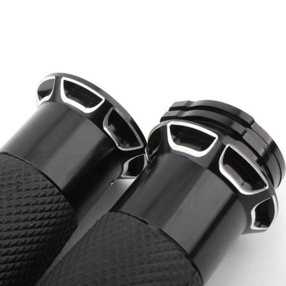1" Black Hand Grips for Harley Touring Dyna Sportster