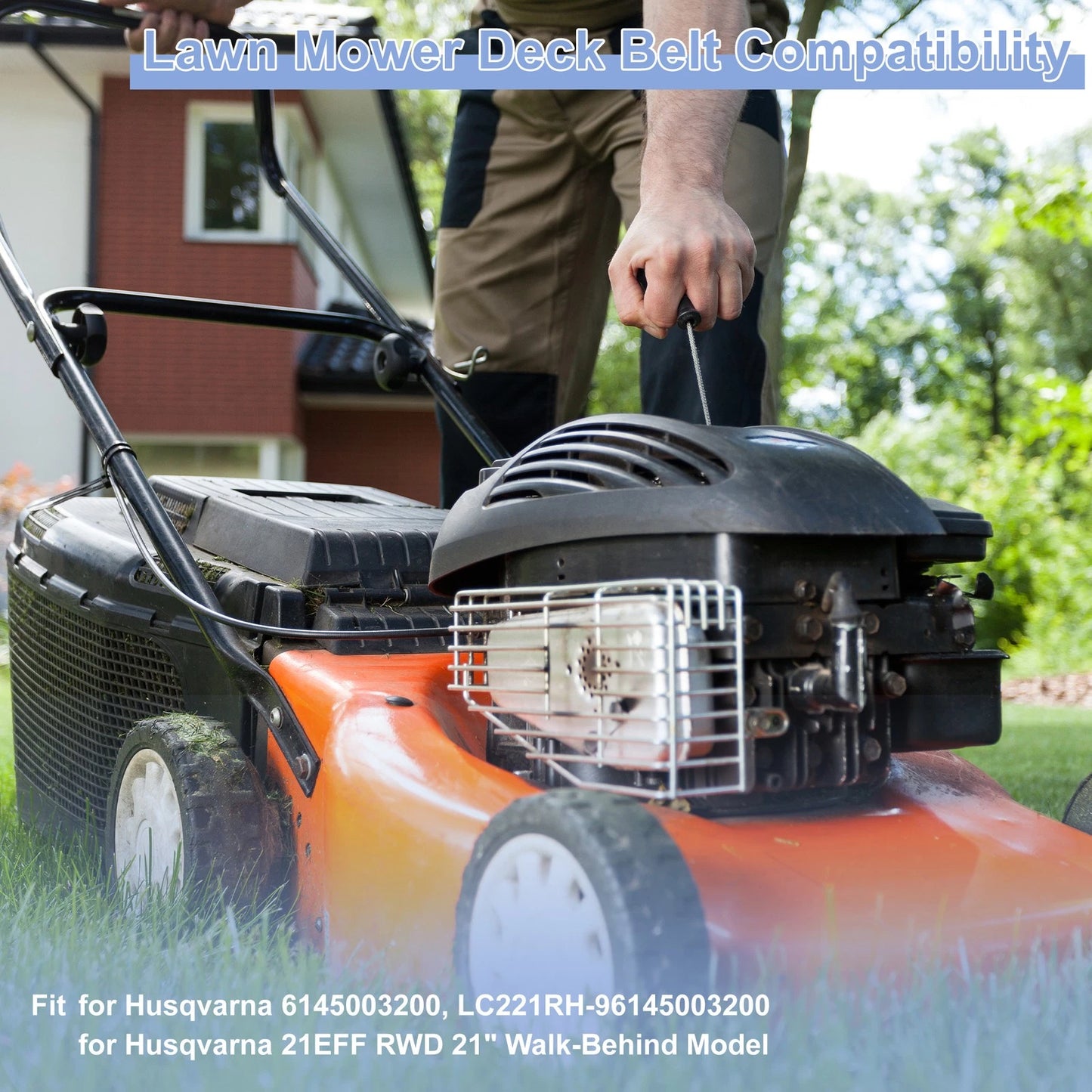 Lawn Mower Deck Belt for Husqvarna 6145003200 (No.580364608)