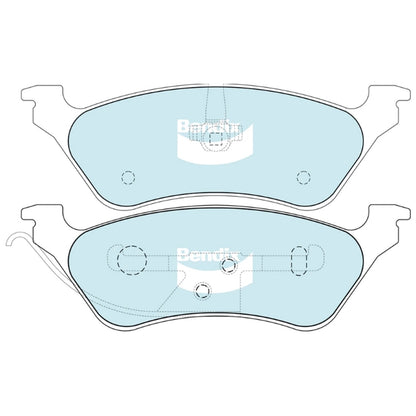 Set of 4 Bendix Rear Disc Brake Pads for Chrysler Voyager (1997–2008)