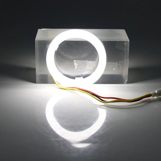 100MM White Amber Switchback LED Halo Rings for Car Headlight Retrofit