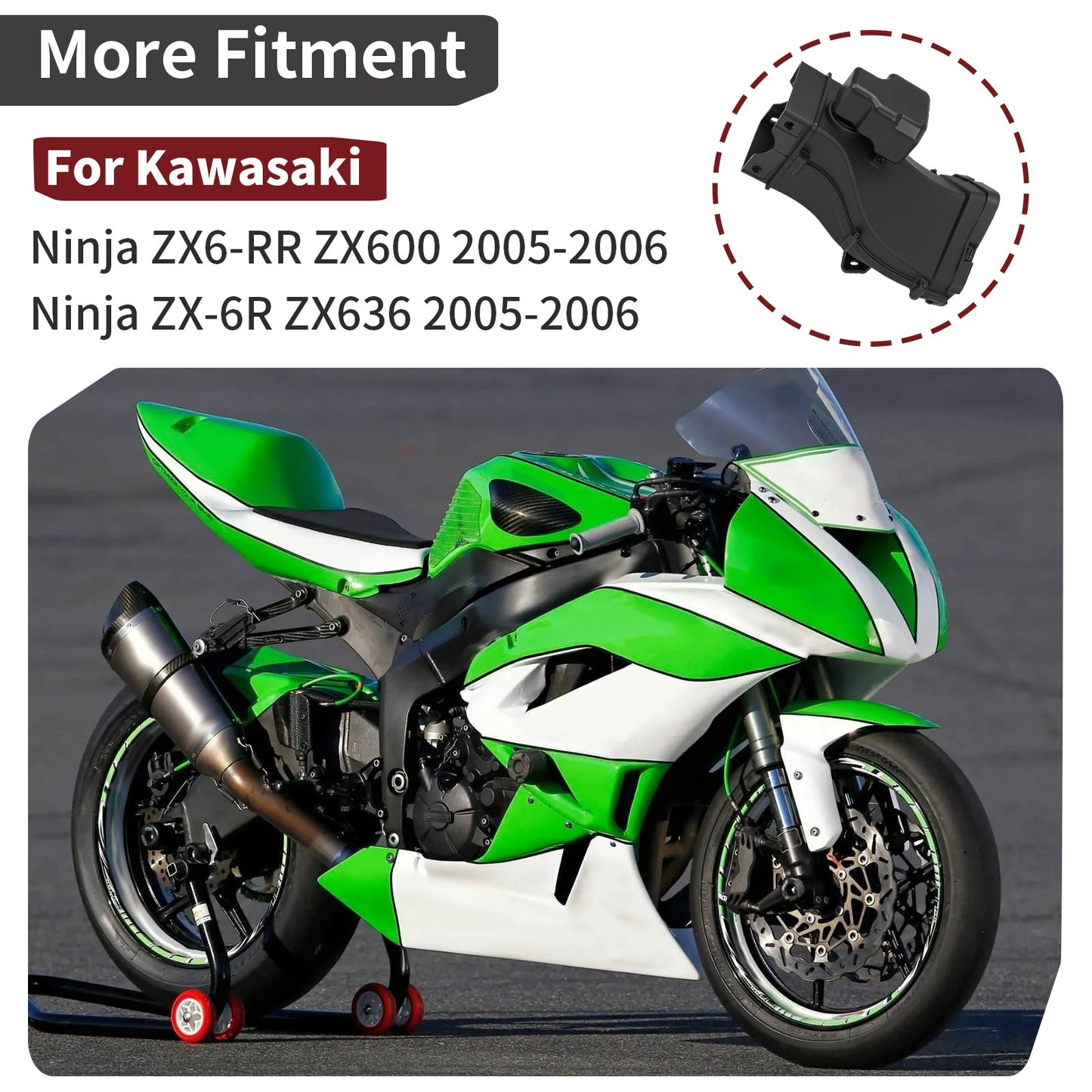 Ram Air Duct for Kawasaki Ninja ZX6R ZX6RR (2005–2006)