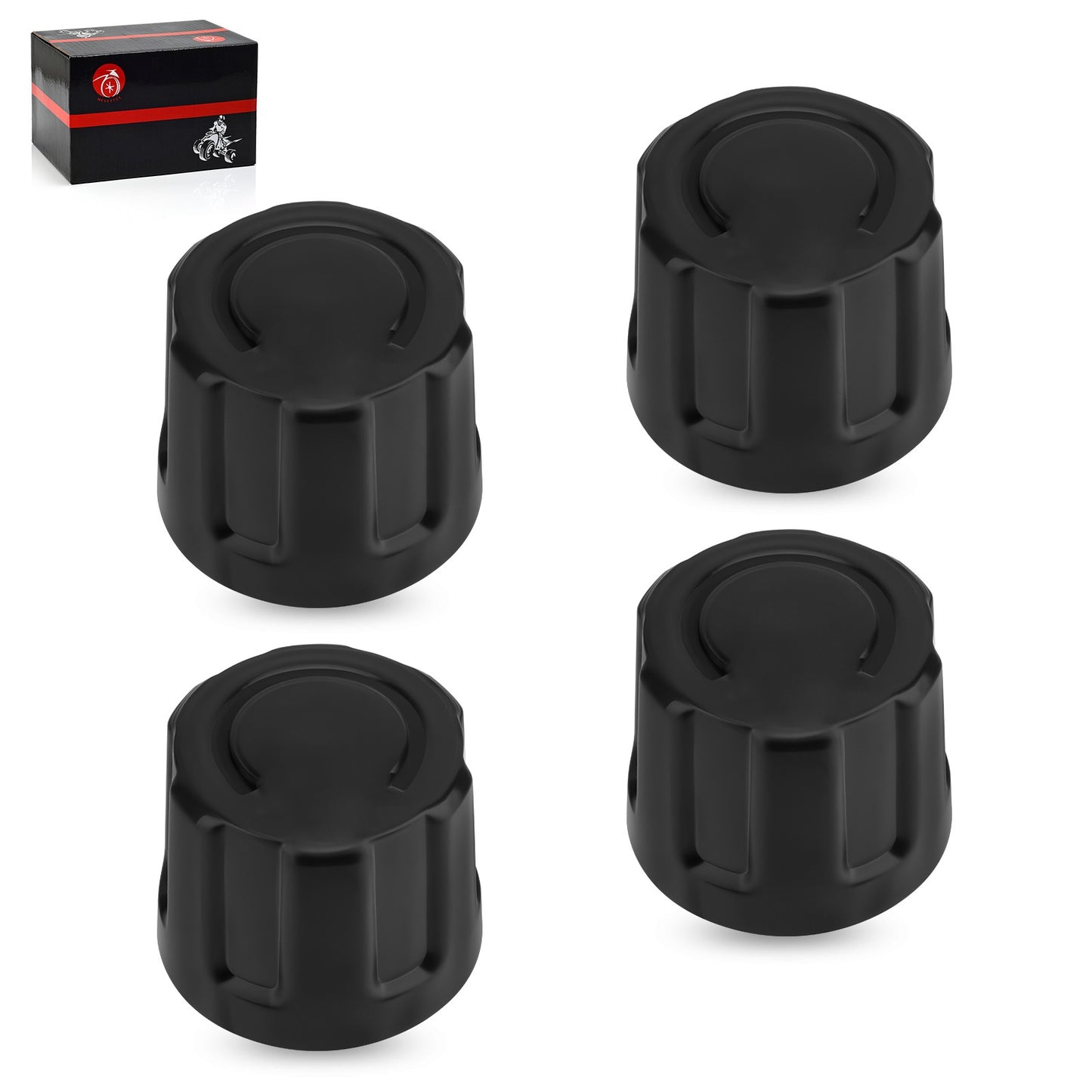 Set of 4 Center Hub Wheel Caps for Suzuki Quadsport (1980–1990)