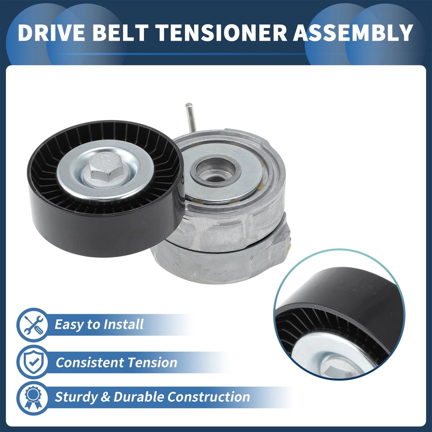 Belt Tensioner for Audi A6 Allroad (2008–2011) No. 95810236131 Metal Plastic
