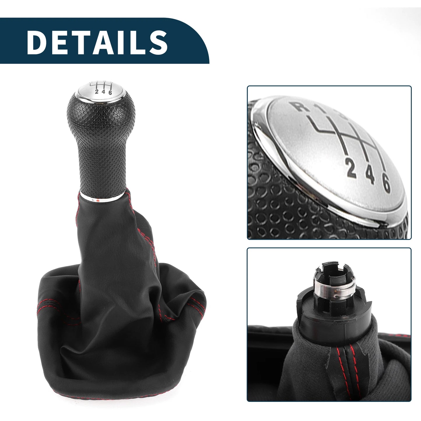 6 Speed Gear Shift Knob with Cover for Volkswagen Golf (1983–1991)