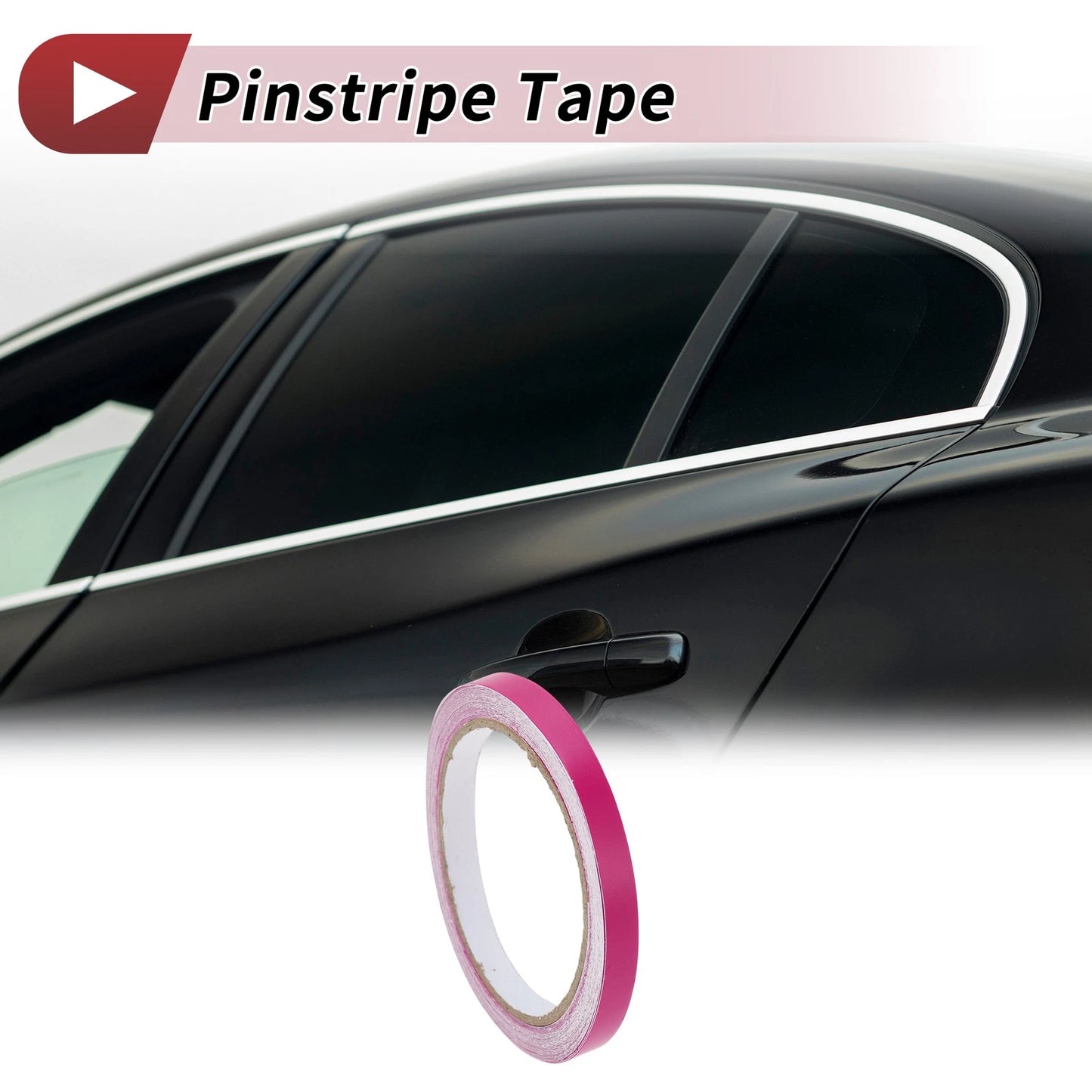 Pinstripe Tape 10mm x 10m for Car Motorcycle Boat Matte Rose Red