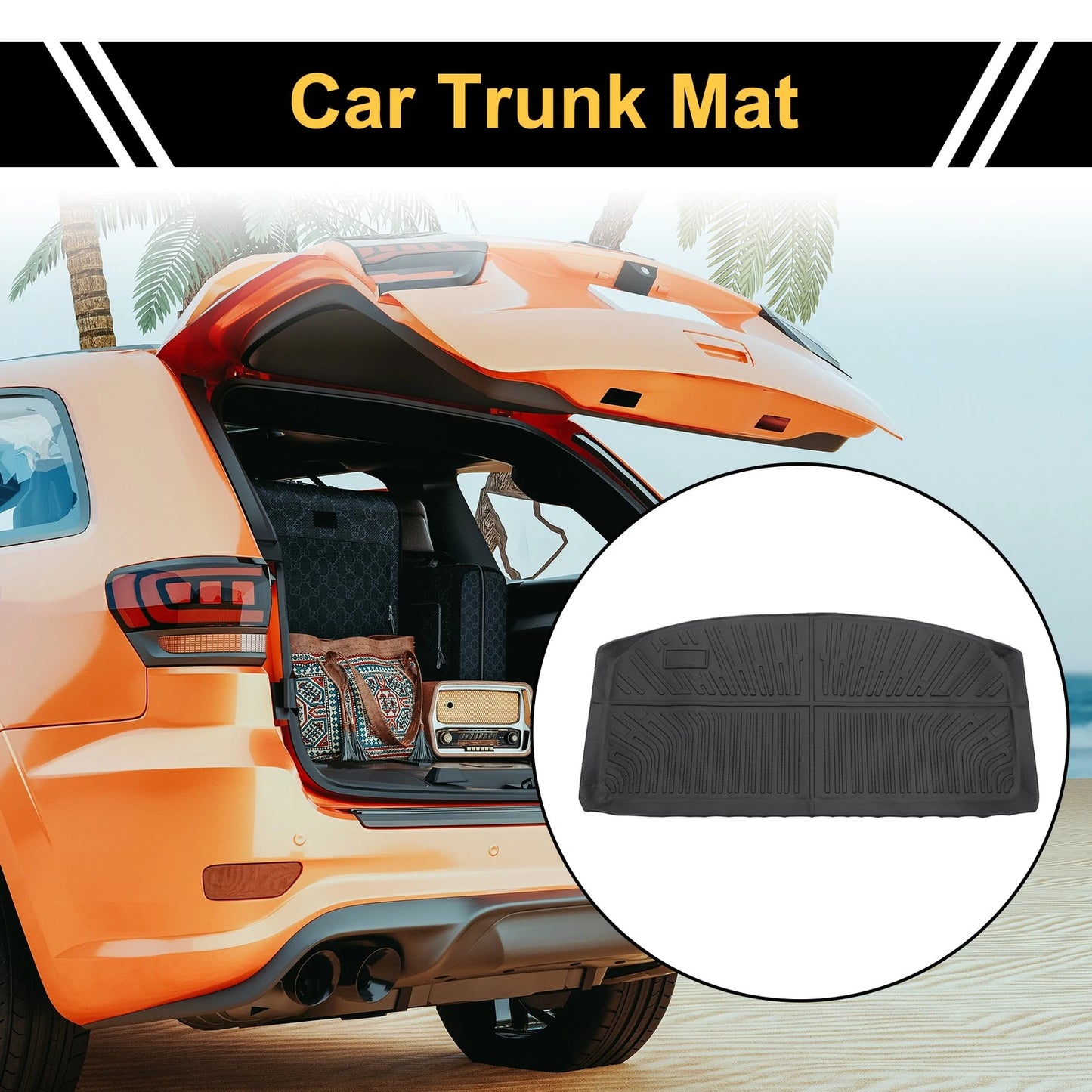 Cargo Liner Rear Trunk Mat for Mazda CX-90 (2024–2025) TPE Stripe Pattern