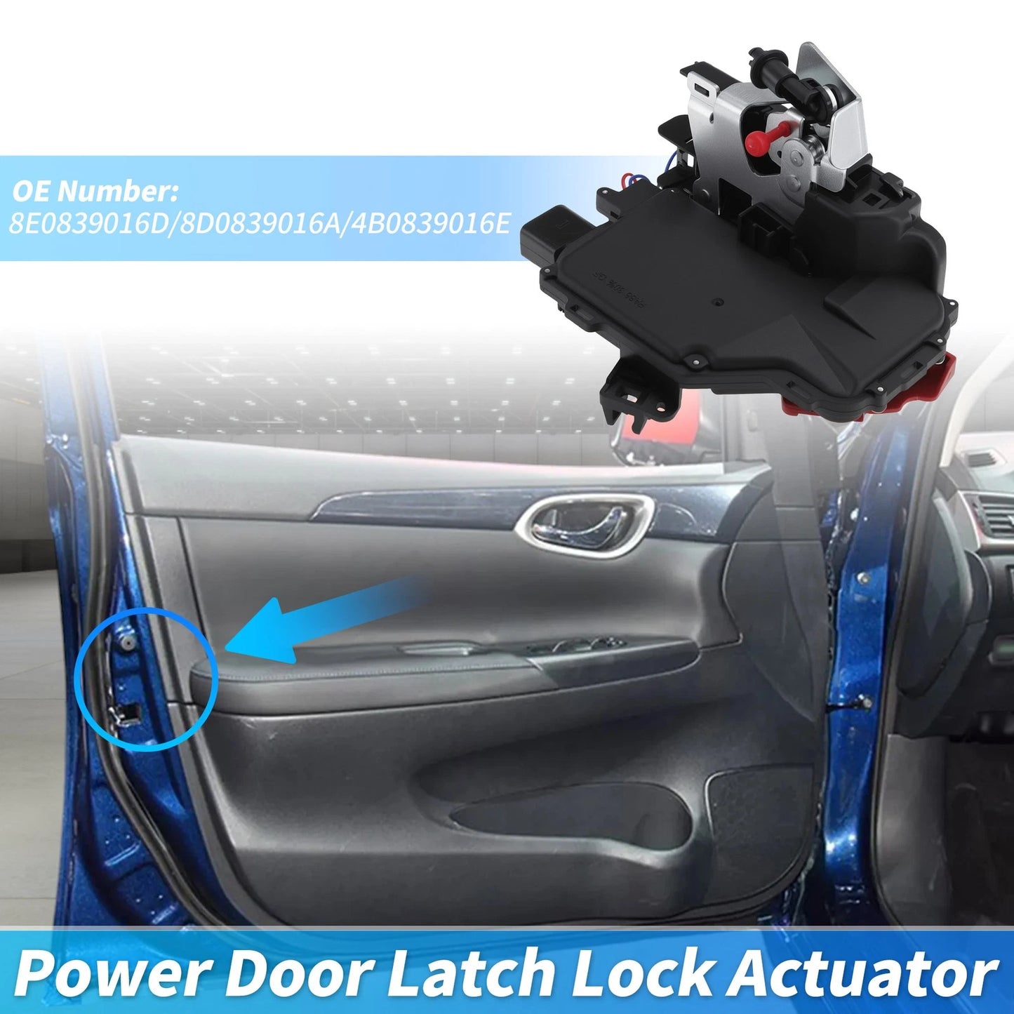 Rear Right Power Door Lock Actuator for Audi A4 B6 (2001–2005) 8E0839016D