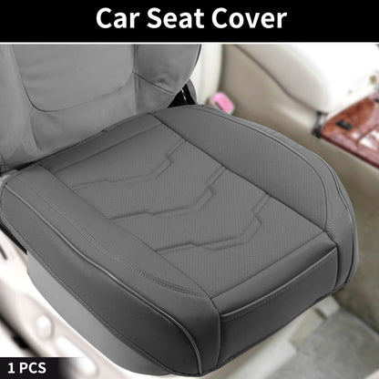 3D Bottom Seat Pad Cover for Car (Gray Punched Polygon Pattern)