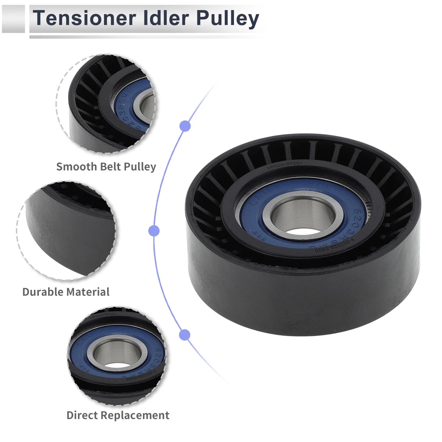 Drive Belt Idler Pulley for Mercedes-Benz A-Class (1997–2001) No.A6402020419