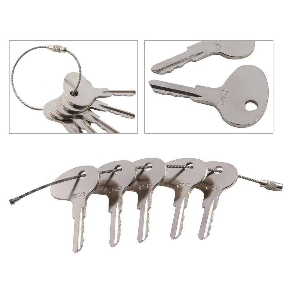 Set of 5 Ignition Keys for Mitsubishi BD2 Dozers (#12343, 912-0514920, 123243)
