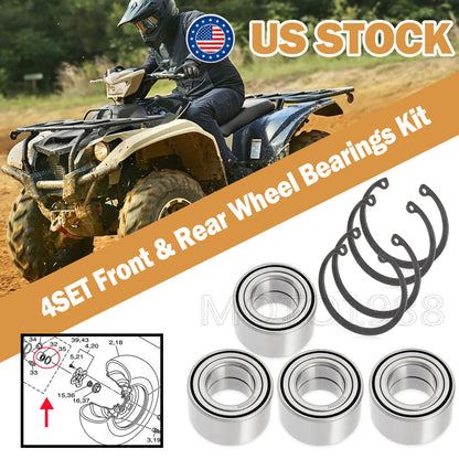 Set of 4 Wheel Bearings for Yamaha Kodiak 700 (2016–2023)