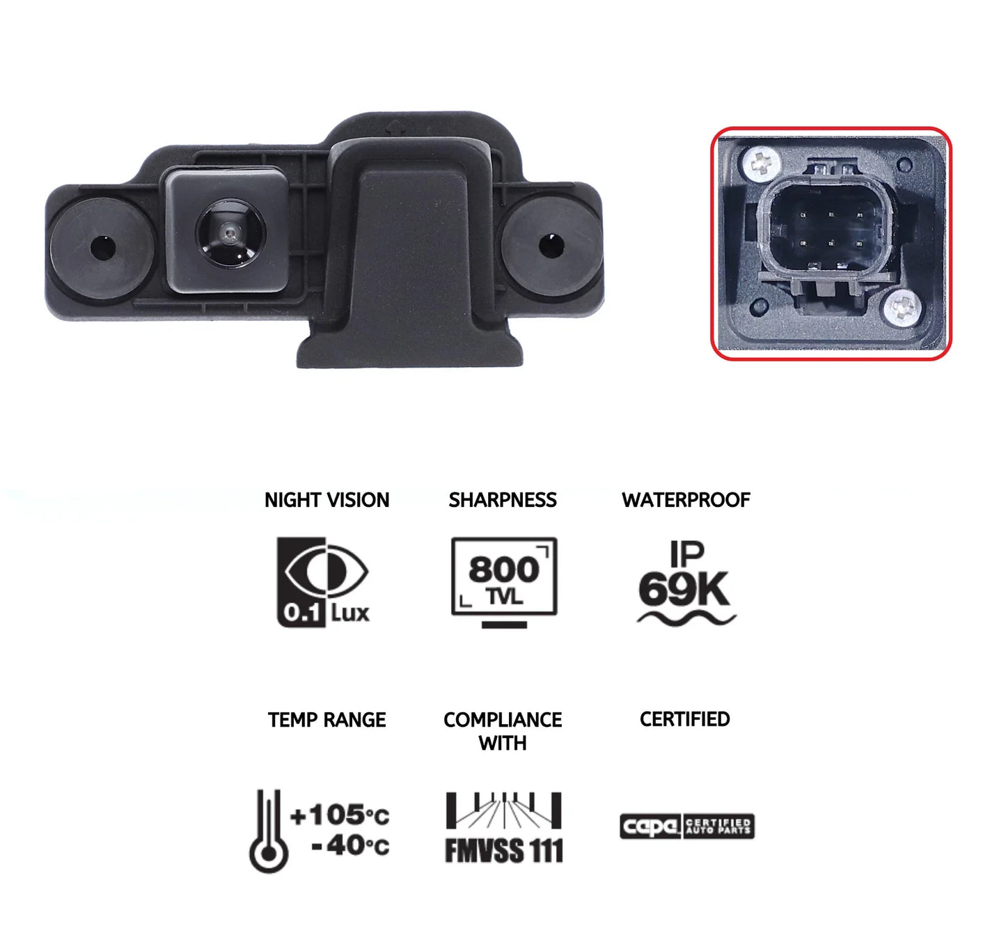 Reverse Backup Camera OE Connector for Toyota HiAce GDH/GRH (2019–2024)