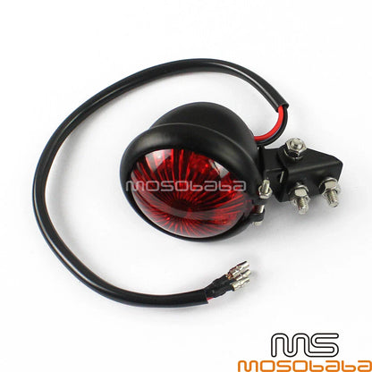 12V LED Bates Style Tail Brake Light for Harley Scrambler Cafe Racer Bobber