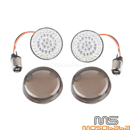 2" LED Turn Signal Lights with 1157 Socket for Harley Touring Softail
