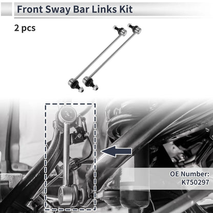 Front Stabilizer Bar Links for Acura RDX (2007-2012) - 2 x No Bushing