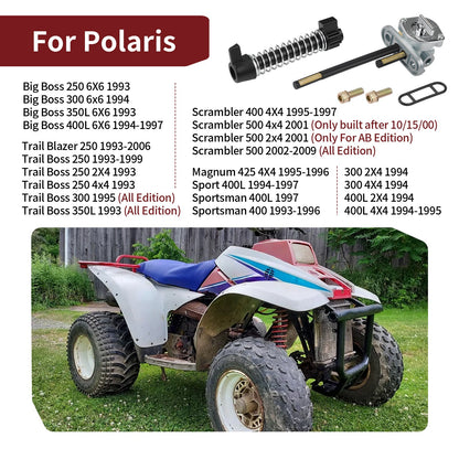 Aluminum Fuel Valve Petcock for Polaris Trail Boss 250 300 350L (1990–2005)