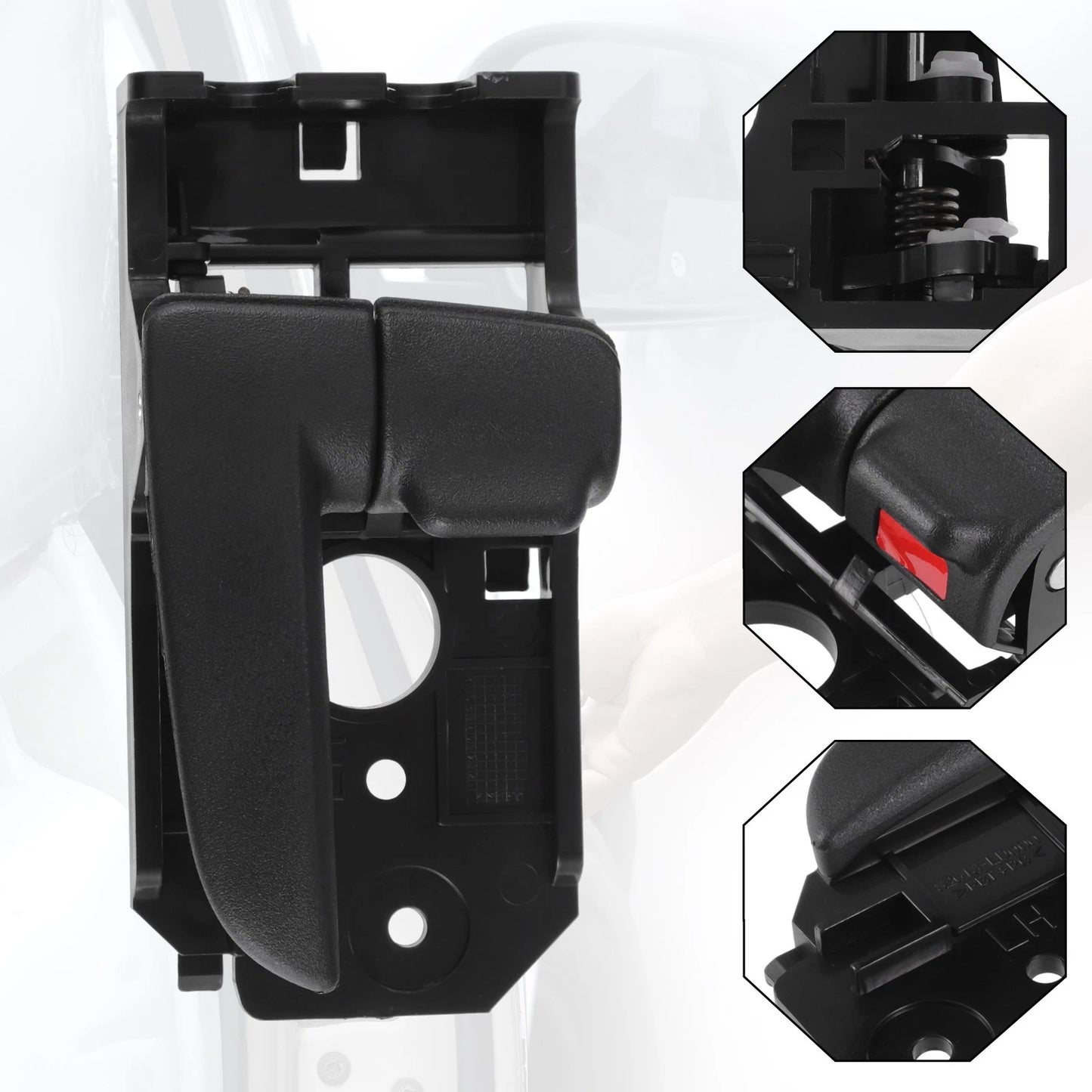 Front Left Interior Door Handle for Kia Spectra (2004–2006) No. 826102F00087 Black