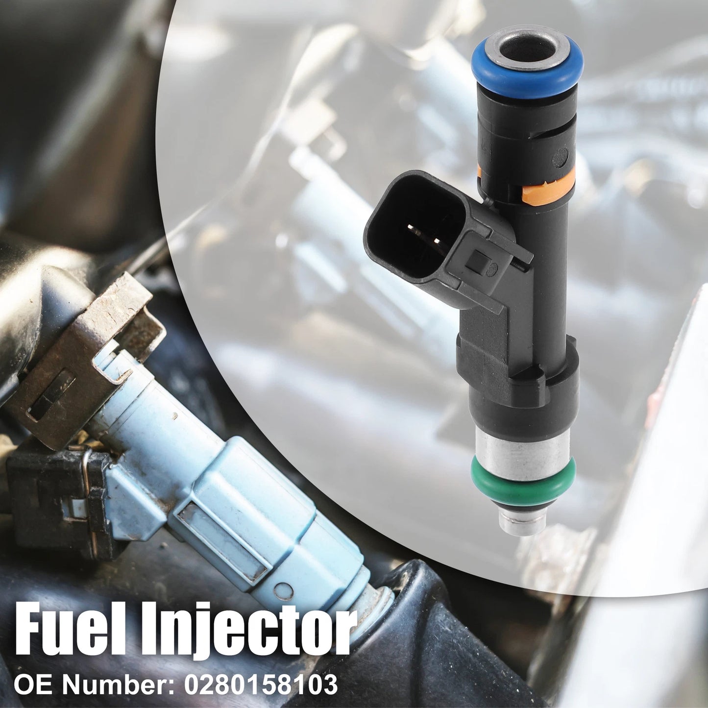 0280158103 Fuel Injector for Mazda 3 2.0L (2006–2013), Mazda 5 2.3L (2008–2010)