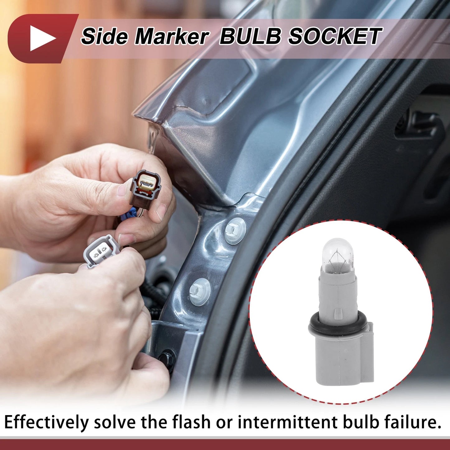 Set of 1 Side Marker Light Socket for Jeep Liberty (2002–2004) No. 55156754AA