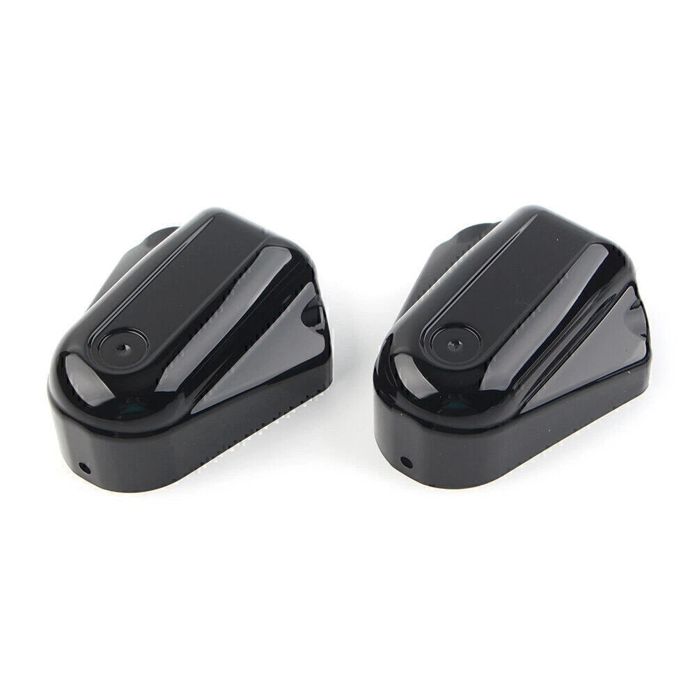 Chrome Saddlebag Guard Latch Cover w/Red Reflectors for Harley Touring (1993–2013)
